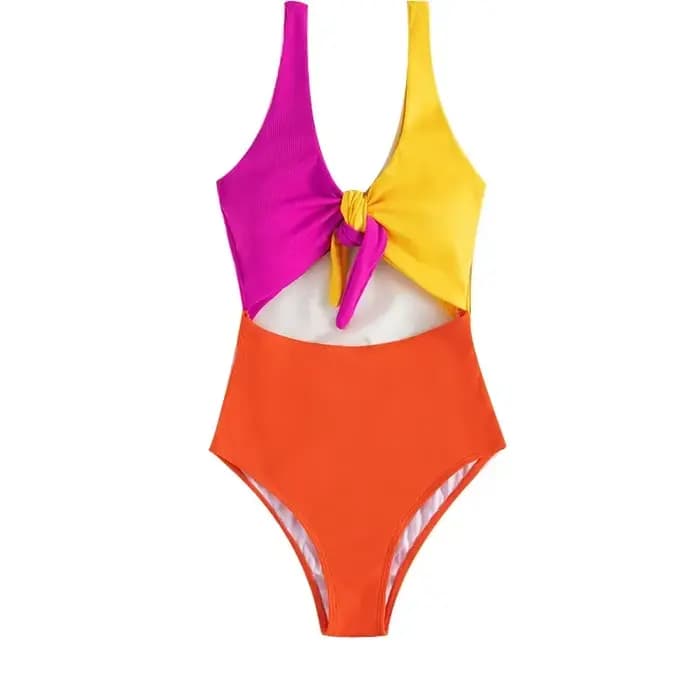 Maillot de bain une pièce évidé pour femme
