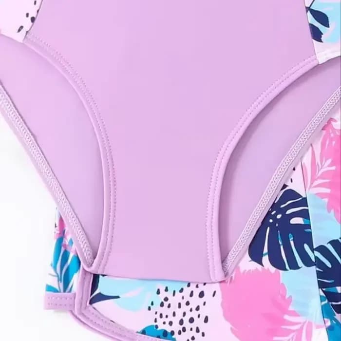 Maillot de bain une pièce avec short pour filles de 8 à 12 ans