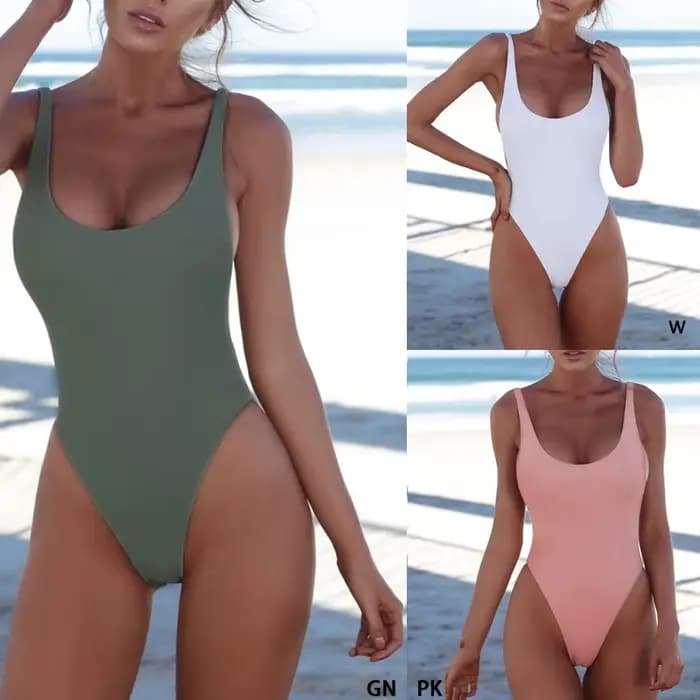 String Sexy une pièce maillot de bain solide femme