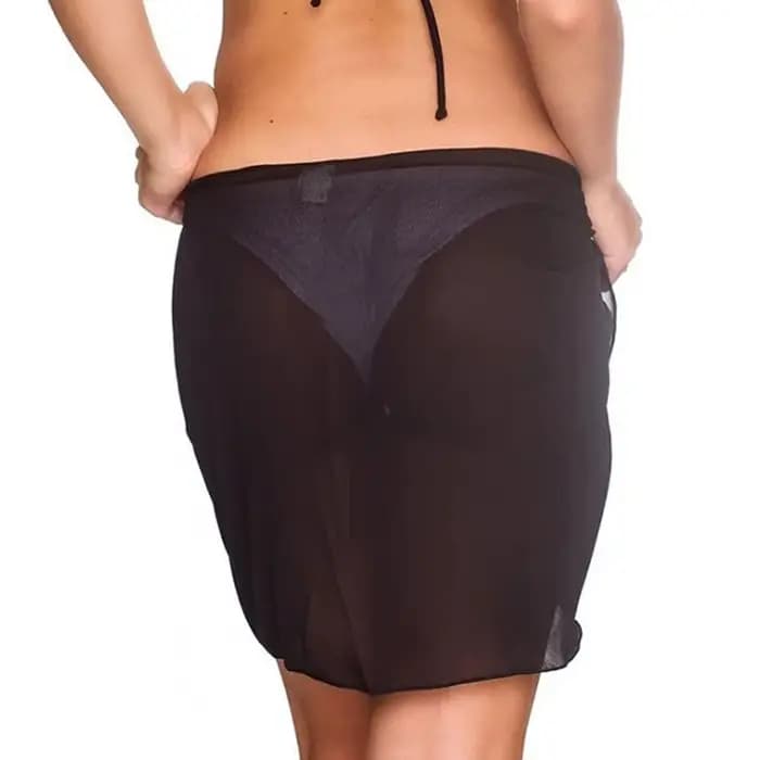 Jupe courte Sarongs courtes en mousseline de soie pour maillot de bain