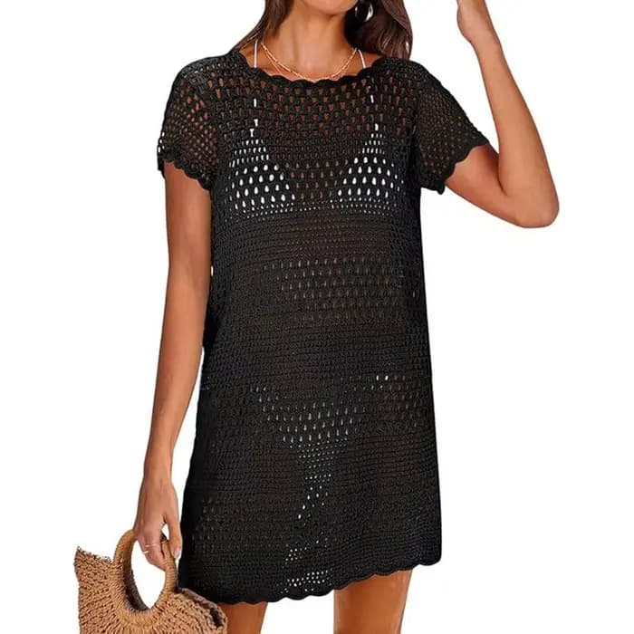 Robe de plage en crochet pour femme 2026