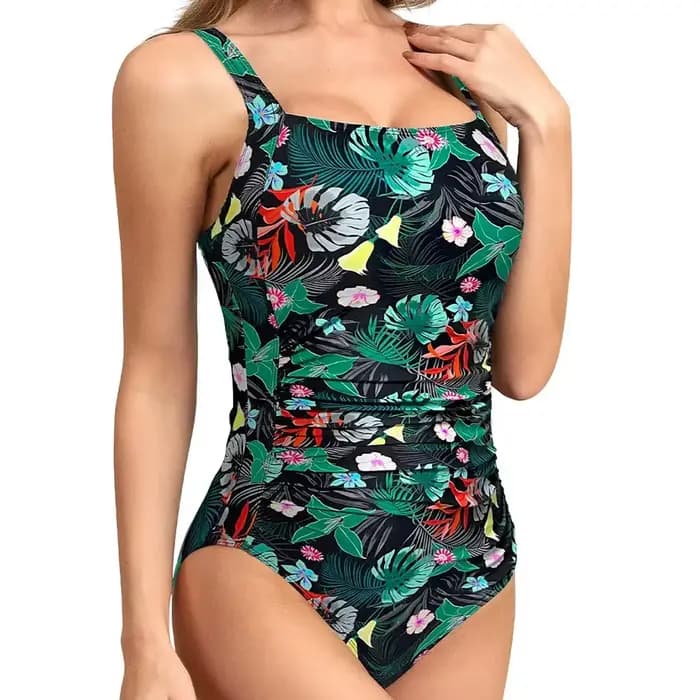 Maillot de bain une pièce imprimé style bikini pour femme