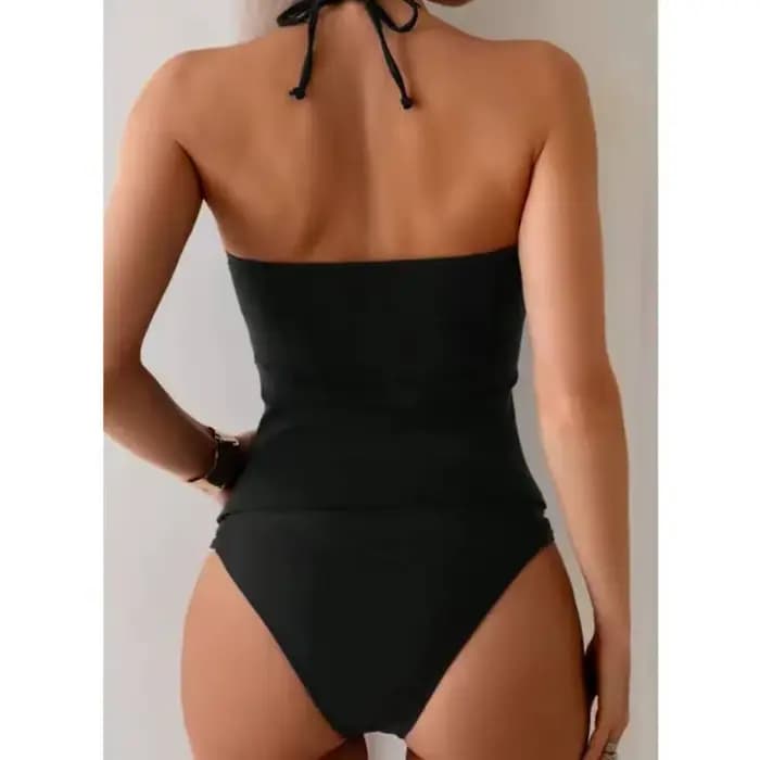 Maillots de bain deux pièces pour femme, collection été 2026 : Ensemble tankini et maillot de bain dos nu push-up pour la plage