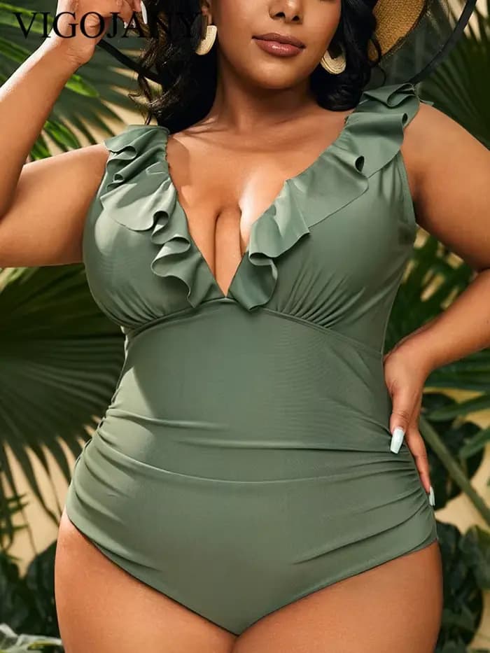 Verge Maillot de bain une pièce grande taille pour femme