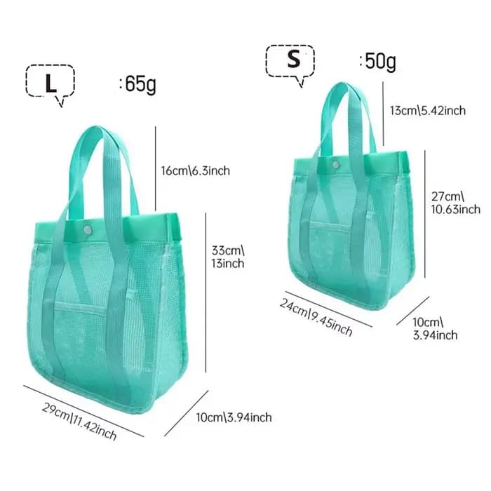 Sac de bain grande capacité en maille respirante