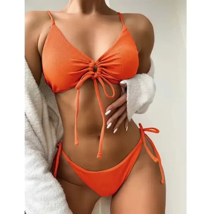 Maillot de bain bikini sexy pour femme, deux pièces multicolore, nouvelle collection, tendance transfrontalière, idéal pour la piscine et la plage