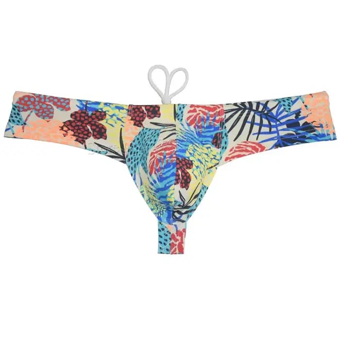 Maillot de bain pour hommes, boxer effronté, document géométrique rembourré, bikini amélioré