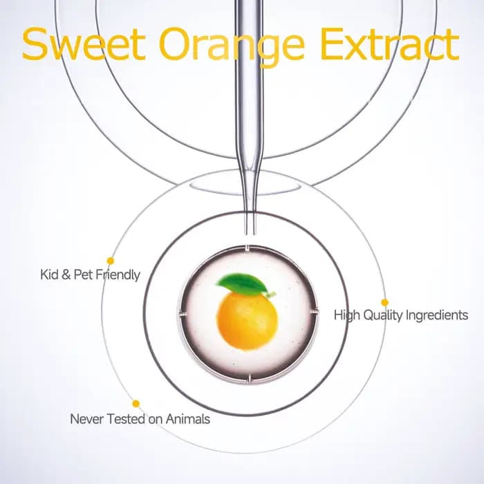 L'huile essentielle d'orange douce est utilisée pour fabriquer d'aromathérapie, de parfum durable monté sur voiture, d'humidificateur, essenti multifonctionnel