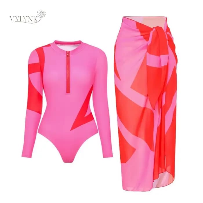 Maillot de bain de surf une pièce pour femme avec robe cache-maillot