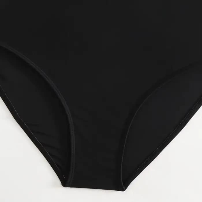 Maillot de bain une pièce noir pour filles de 11 à 14 ans