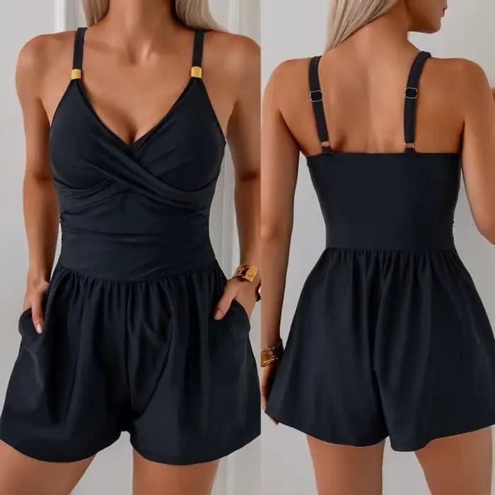 Maillot de bain conservateur pour femmes, maillot de bain modeste, short long décontracté, design athlétique, tissu à séchage rapide