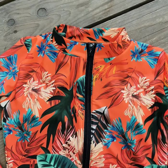 Maillot de bain imprimé à manches longues