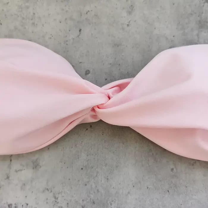 Mode rose Bow Bikini femmes maillot de bain Sexy taille basse épaules nues Biquini dame