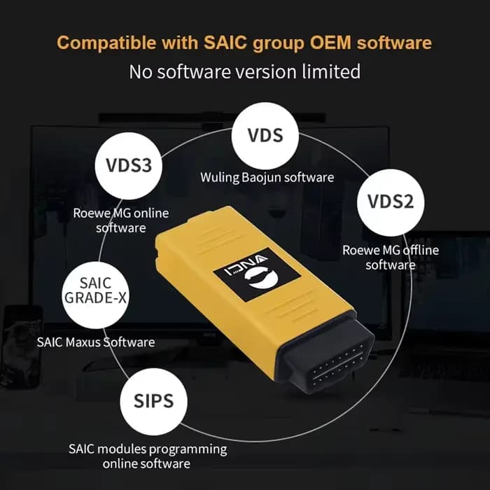 Scanner VNCI VDI3 pour Rongwei MG Wuling Baojun, compatible avec les protocoles DoIP, CANFD et OBDII, outil de diagnostic pour SAIC Group/VDS/VD2/VDS3/GRADE-X VDI3