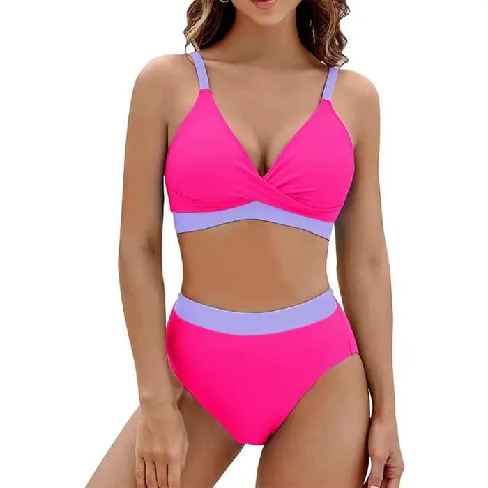 2026 nouveau taille haute Bikini femme maillot de bain femmes maillots de bain maillot de bain rembourré Push Up froncé maillot de bain femmes Bikini ensemble