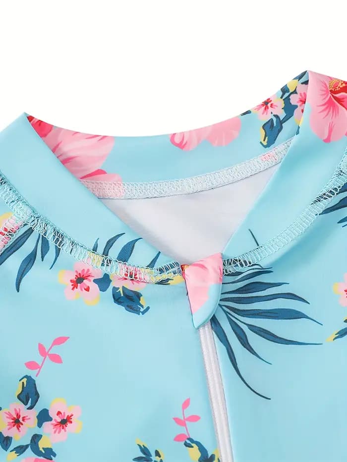 Maillot de bain une pièce à manches longues pour filles