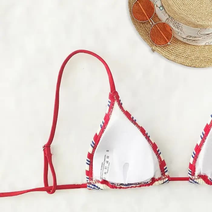 Maillot de bain deux pièces Push-Up Sexy pour femmes, Micro maillots de bain, ensemble Bikini à rayures, tendance, 2025