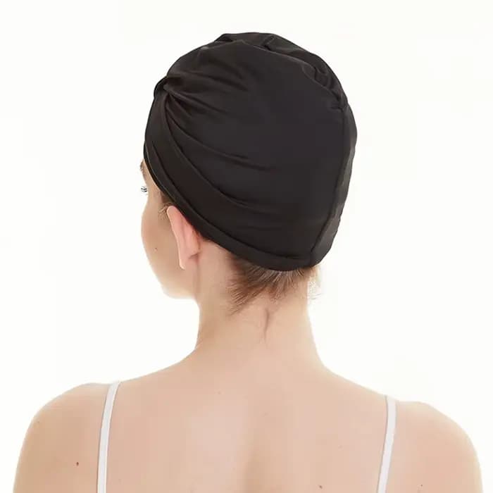 Bonnet de bain en tissu pour femme, chapeau de sport nautique, pour la piscine, cheveux longs, à haute élasticité, pour les touristes, en nylon extensible