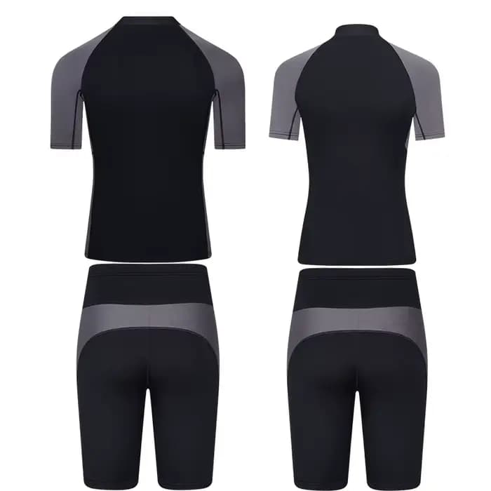 Hommes femmes 2mm néoprène Couple fendu Shorty combinaison chaude natation plongée en apnée surf combinaisons