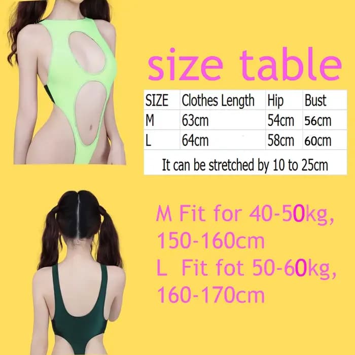 Femmes Sexy brillant une pièce Double creux couleur bloc sans manches haute fente string maillots de bain serré body maillot de bain maillots de bain