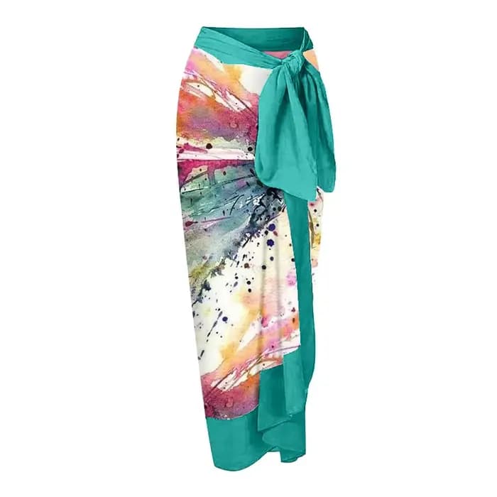 Splash-Ink Art One Initiated Ruffle Swimsuit for Women
