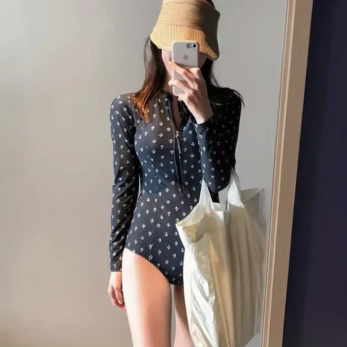 Maillot de bain une pièce conservateur à manches longues pour femme