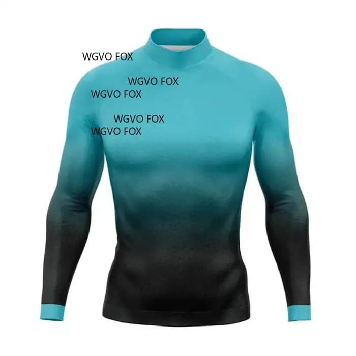 Maillot de bain dégradé pour hommes, T-shirt à manches longues, résistant aux UV, chemise moulante, vêtements de sport