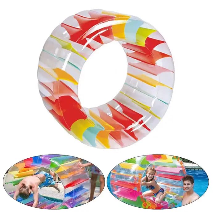 Roue à eau géante - Jouet gonflable de flottaison de rouleau de piscine