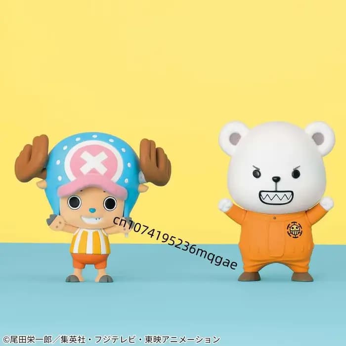 En stock, figurines d'action Bandai ONE PIECE Fluffy Puffy Tony Chopper Karoo Bepo, modèles d'ornements de bureau, collections