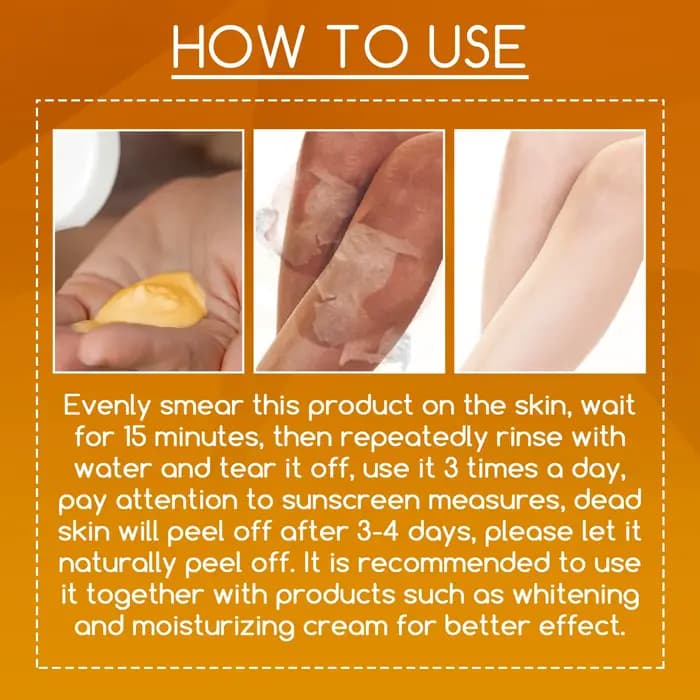 Lotion Peeling à l'orange pour la peau foncée, exfoliante, élimine les peaux mortes, nettoyage, hydratant, éclaircissant, huile de Peeling forte