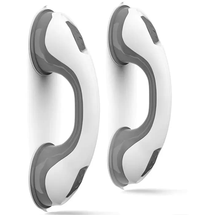 Barres d'appui pour douche (lot de 1 ou 2) – Main courante de sécurité pour salle de bain et toilettes, prévention des chutes pour seniors et personnes âgées, ventouse à vide