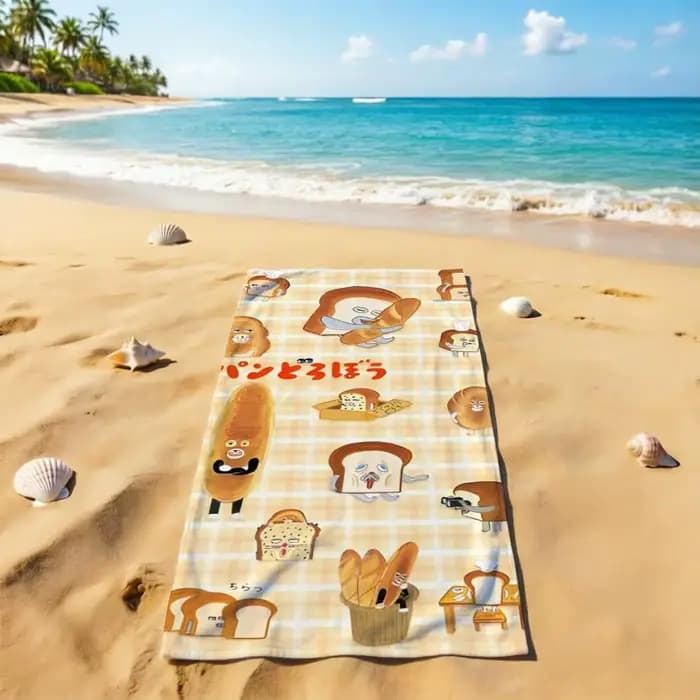 Serviette de bain en microfibre à séchage rapide Cartoon B-Bread Thiefs pour la natation