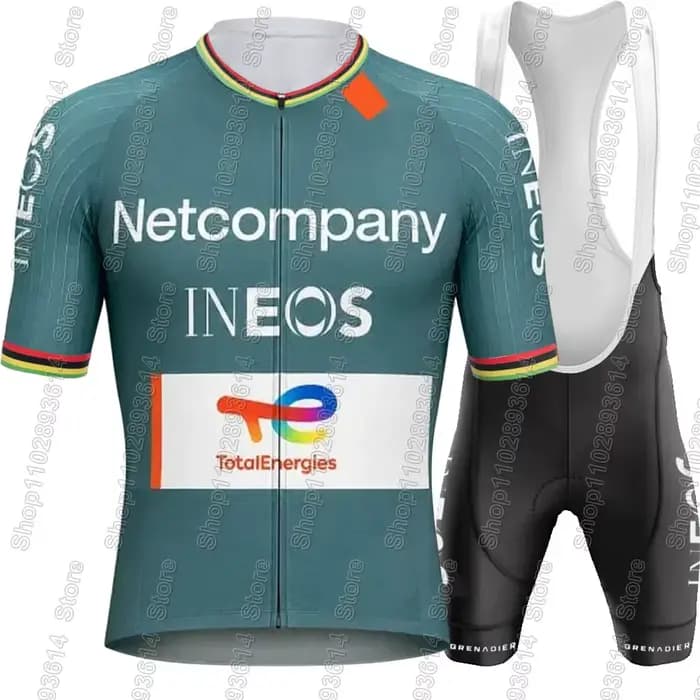 Ensemble de maillot de cyclisme Netcompany-Ineos Team 2026, kits de vêtements gris pour vélo, chemises de vélo de route, short de vélo, maillot de VTT, Ropa