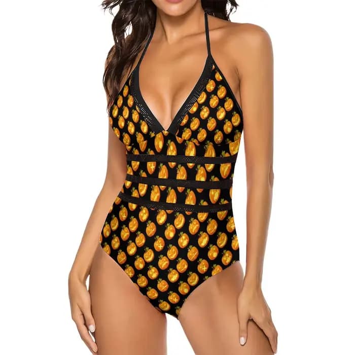 Maillot de bain citrouille effrayant