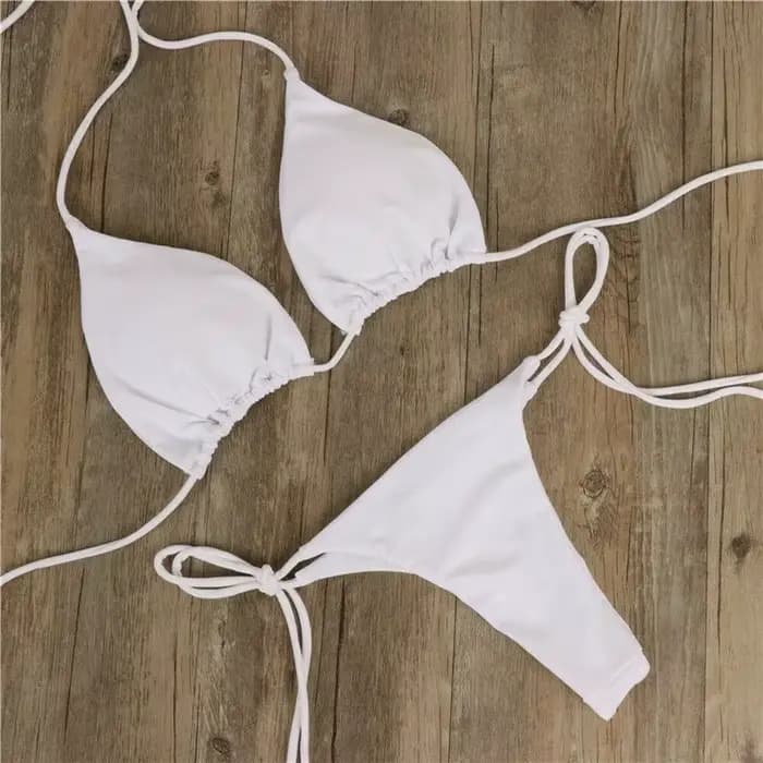 Maillot de bain d'été femmes Sexy Bikini ensemble push-up rembourré soutien-gorge string deux pièces maillots