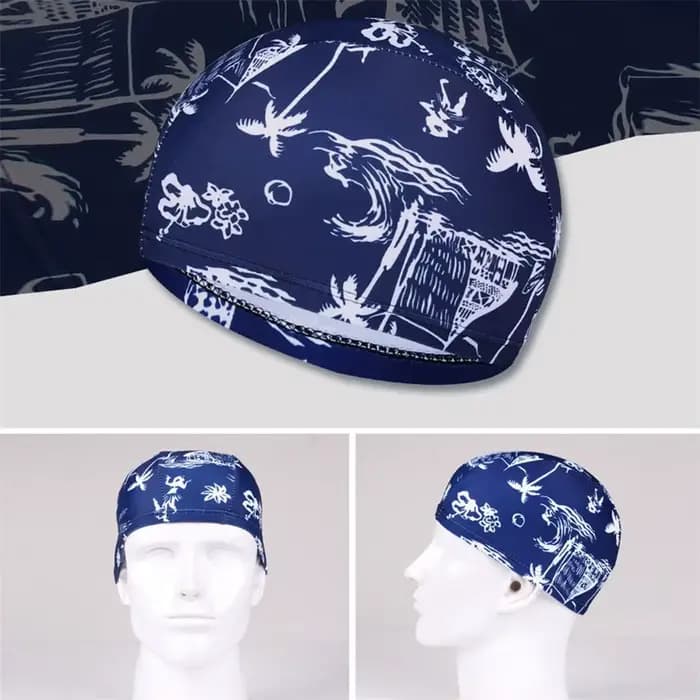 Bonnet de natation imprimé fleuri