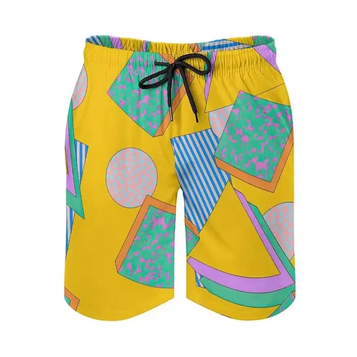 Short de plage graphique des années 80 et 90 pour hommes, maillot de bain pour enfants garçons, séchage rapide, pantalons courts de rue d'été, offre spéciale