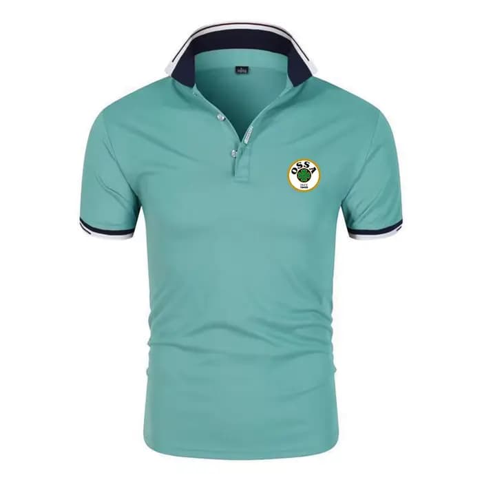 OSSA Logo classique rétro moto été hommes à manches courtes Polo chemises évacuant l'humidité respirant bouton Streetwear haut