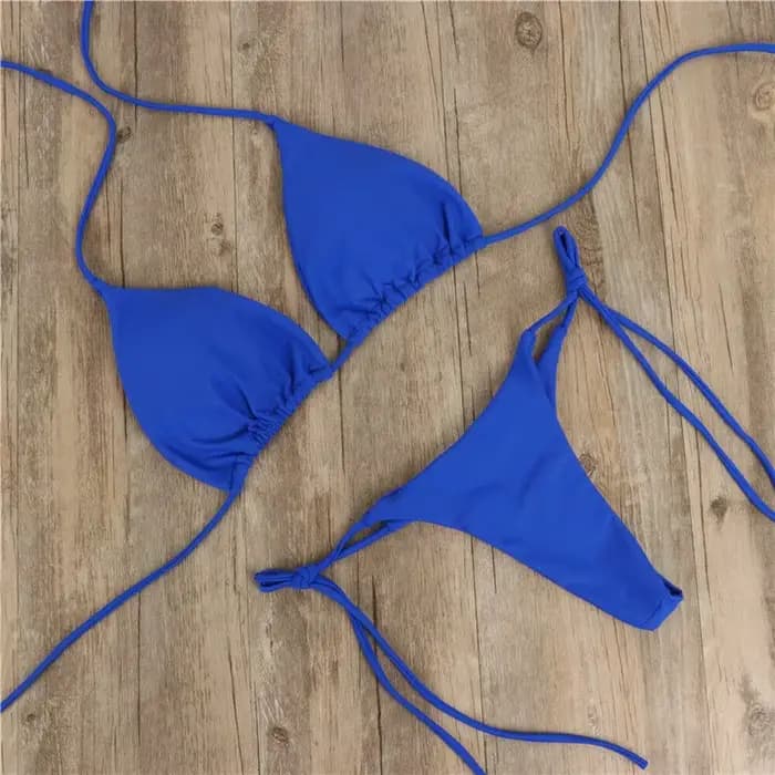 Maillot de bain d'été femmes Sexy Bikini ensemble push-up rembourré soutien-gorge string deux pièces maillots