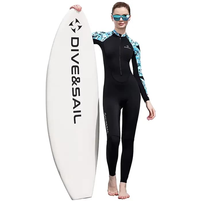 Femmes corps complet maillot de bain anti-éruption Lycra mince combinaison une pièce maillots de bain fermeture éclair à manches longues plongée peau maillots de bain protection solaire