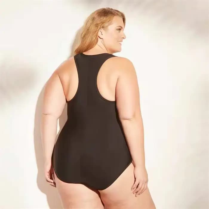 Maillot de bain une pièce noir pour femmes