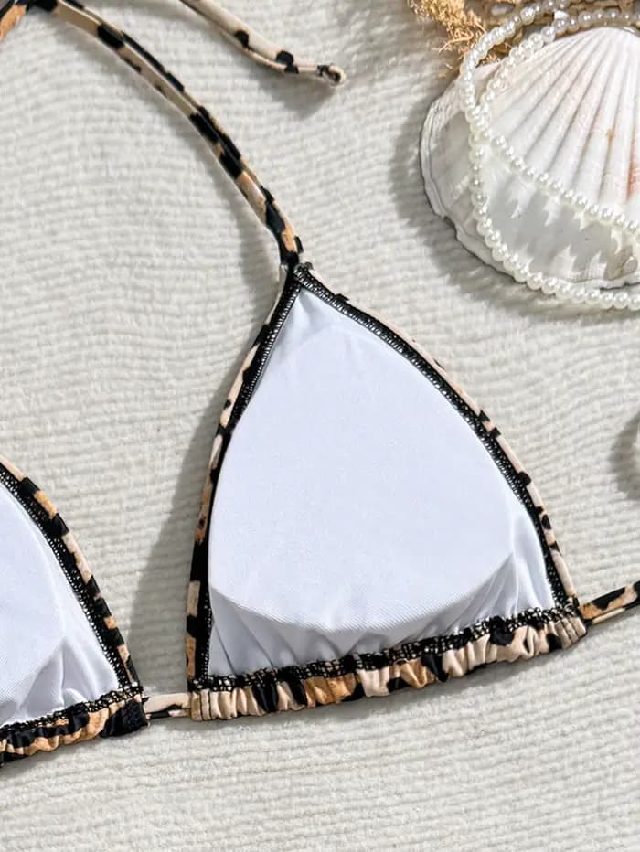 Maillot de bain sexy imprimé léopard pour femmes