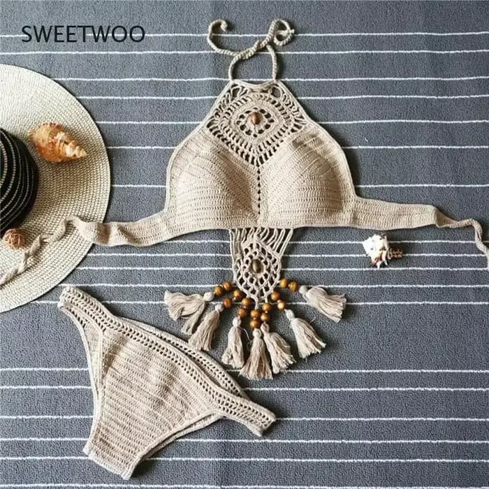 Maillot de bain crochet style bohème
