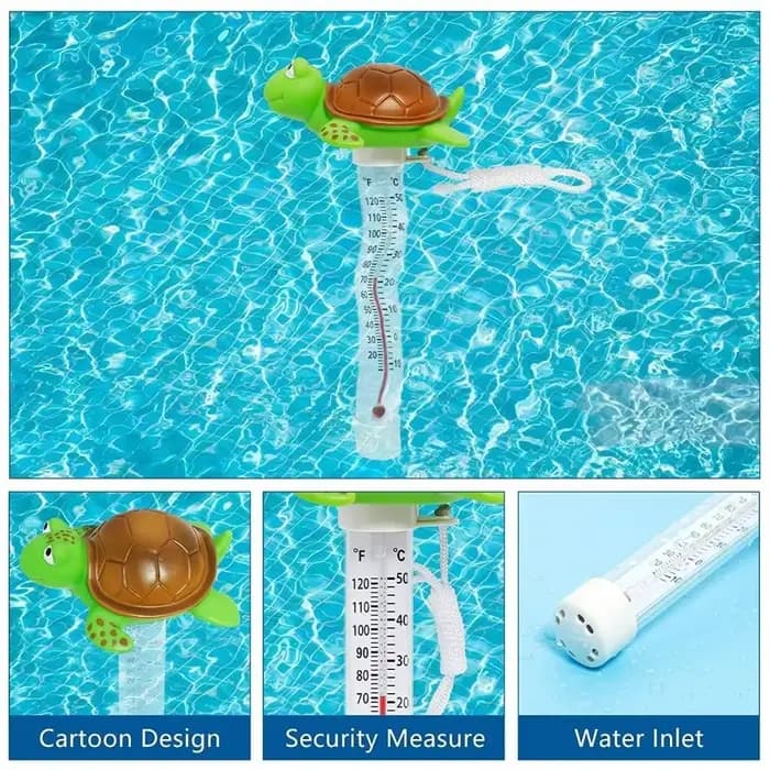 Nouveau thermomètre de piscine tortue