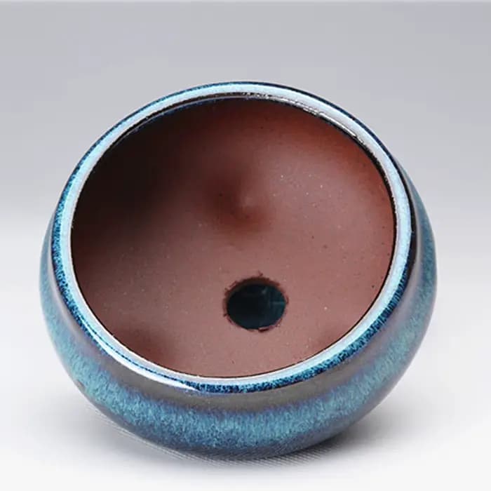 Pots de jardinière de jardin en céramique, Pot de fleur rond d'orchidée succulente pour plantes de fleurs d'intérieur et d'extérieur, Pot de fleur avec trous