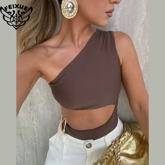 Une épaule 2025 Sexy femmes une pièce maillot de bain