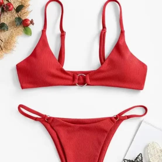 maillot de bain femme maillot de bain fendu couleur unie bikini sexy bikini