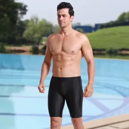 Hommes peau de requin hydrofuge professionnel compétitif maillots de bain marque solide broucroisement maillot de bain pantalon course slips L-5XL