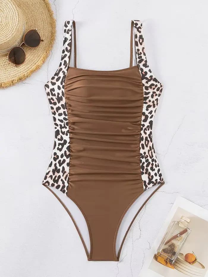 Léopard maillot de bain femmes 2026 une pièce mince maillots