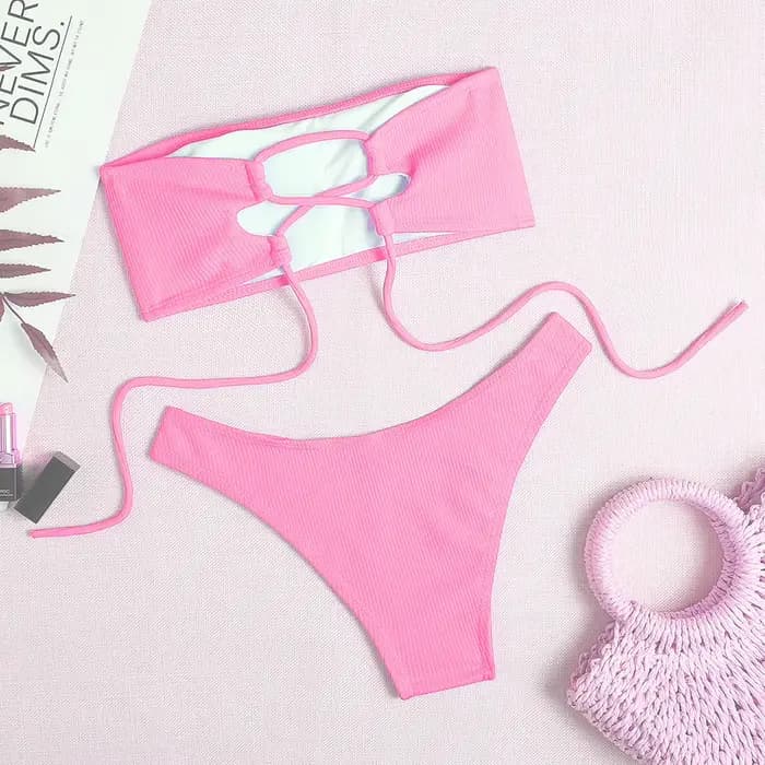 Maillot de bain sexy à poitrine croisée pour femme